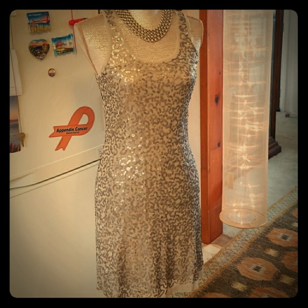 Fun Max Studio Racerback Sequined Dress